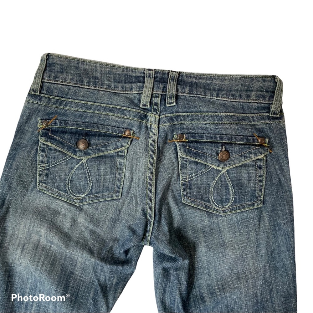 Juicy Couture Low Rise Medium Wash Button Jean  26 - Picture 3 of 7